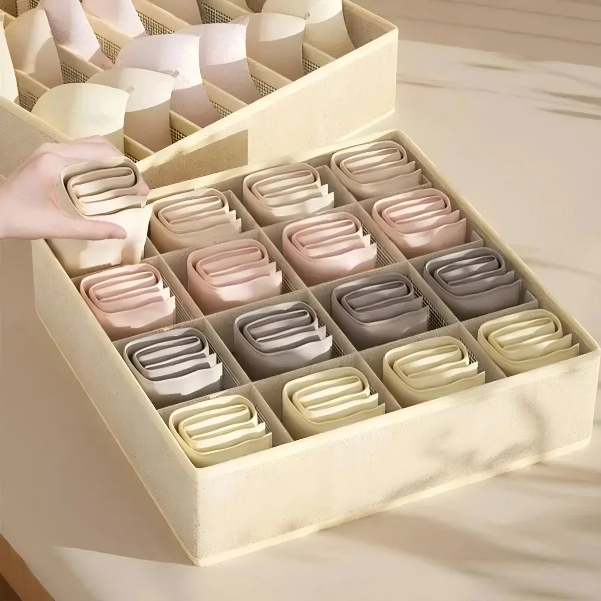 OQELVI Foldable Underwear & Clothing Drawer Organizer