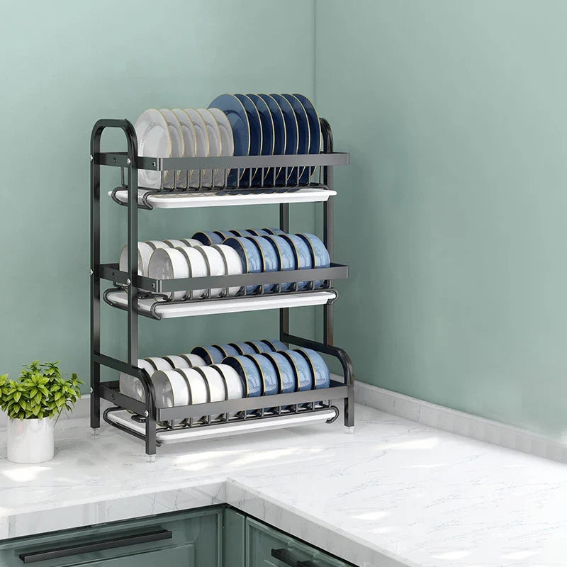 OQELVI multi-tier kitchen cabinet and countertop organizer
