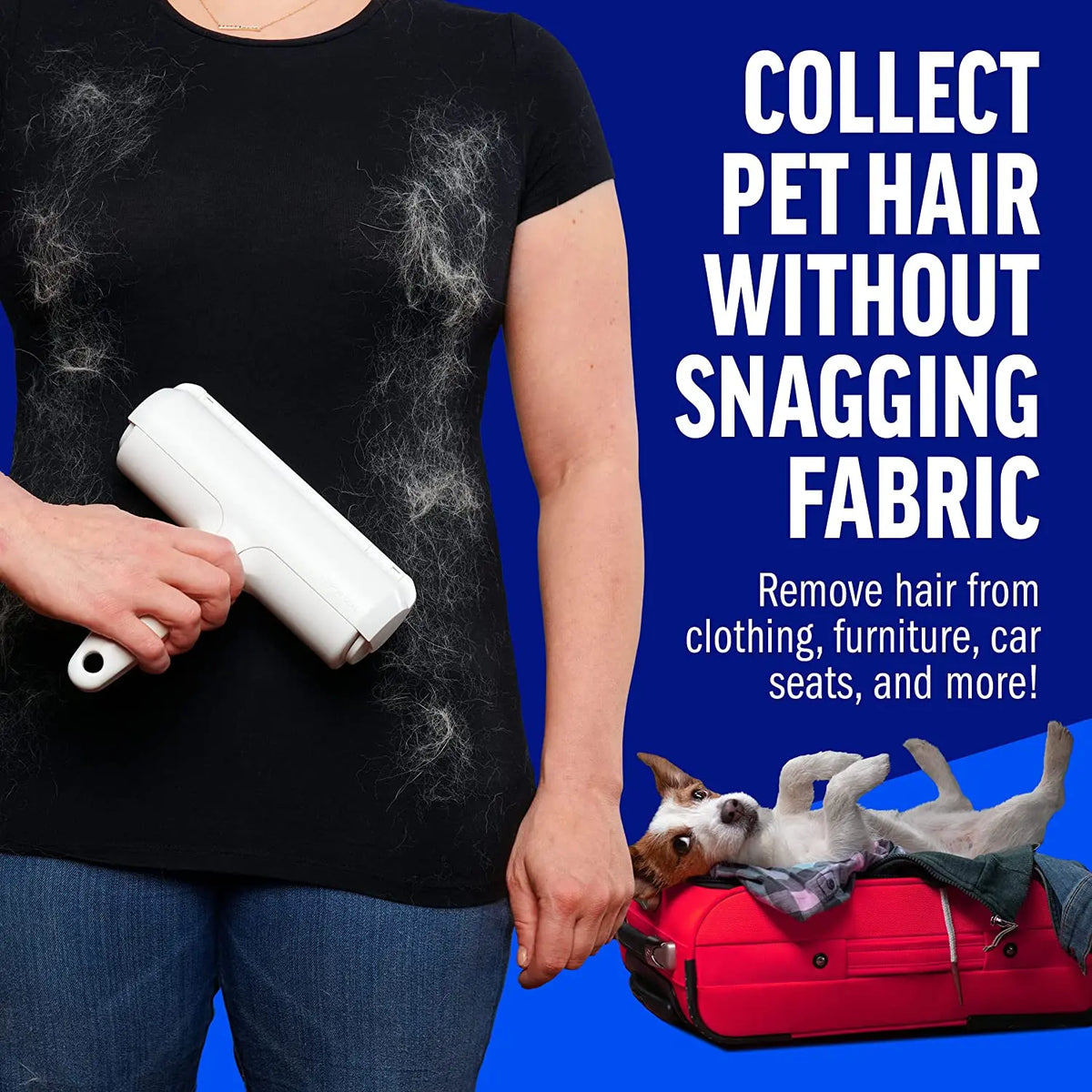 OQELVI Self-Cleaning Pet Hair Remover Roller