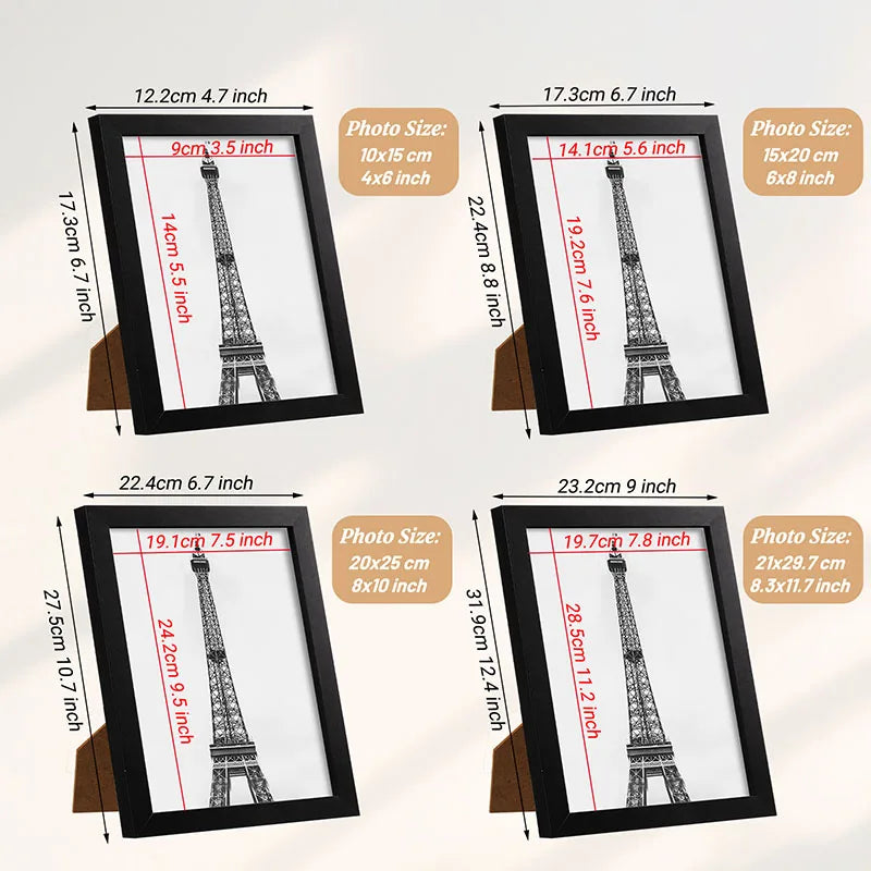 OQELVI Wooden Picture Frame – Wall Mount & Tabletop Display