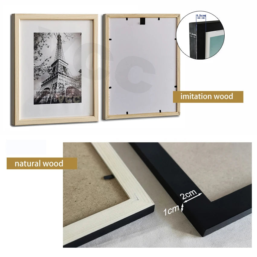 OQELVI wooden photo frame set detail